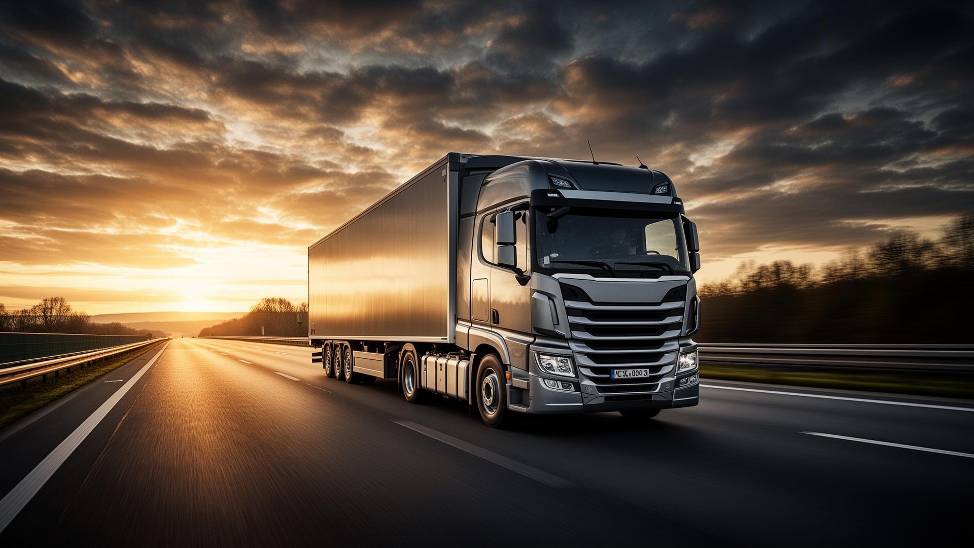 Sattelzug auf deutscher Autobahn